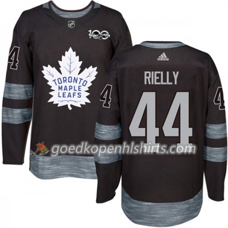 Toronto Maple Leafs Morgan Rielly 44 1917-2017 100th Anniversary Adidas Zwart Authentic Shirt - Mannen